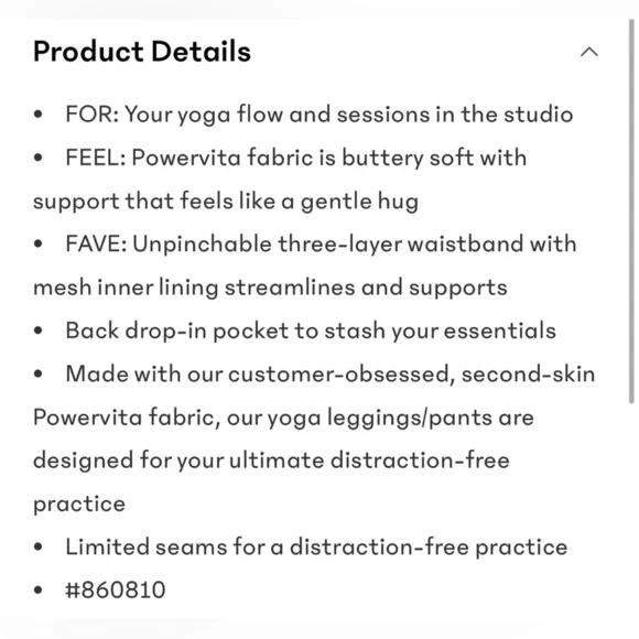 NWT Athleta Elation Wide Leg Black Pant Sz XS/P - Picture 7 of 8